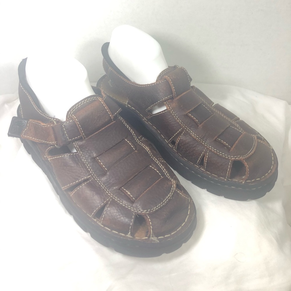 Thom McAn Mens Sandals Size 11 Brown Leather